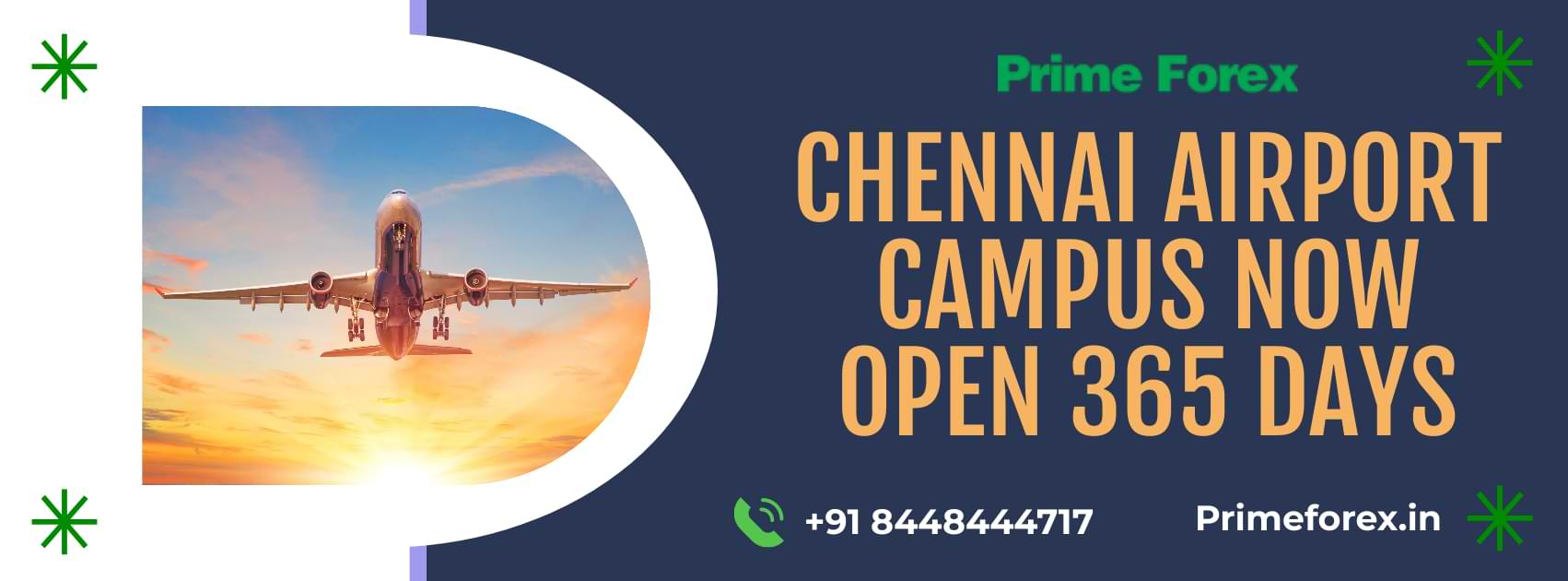 PrimeForex - Money Exchange Services at Chennai Airport Campus Now Open 365 Days